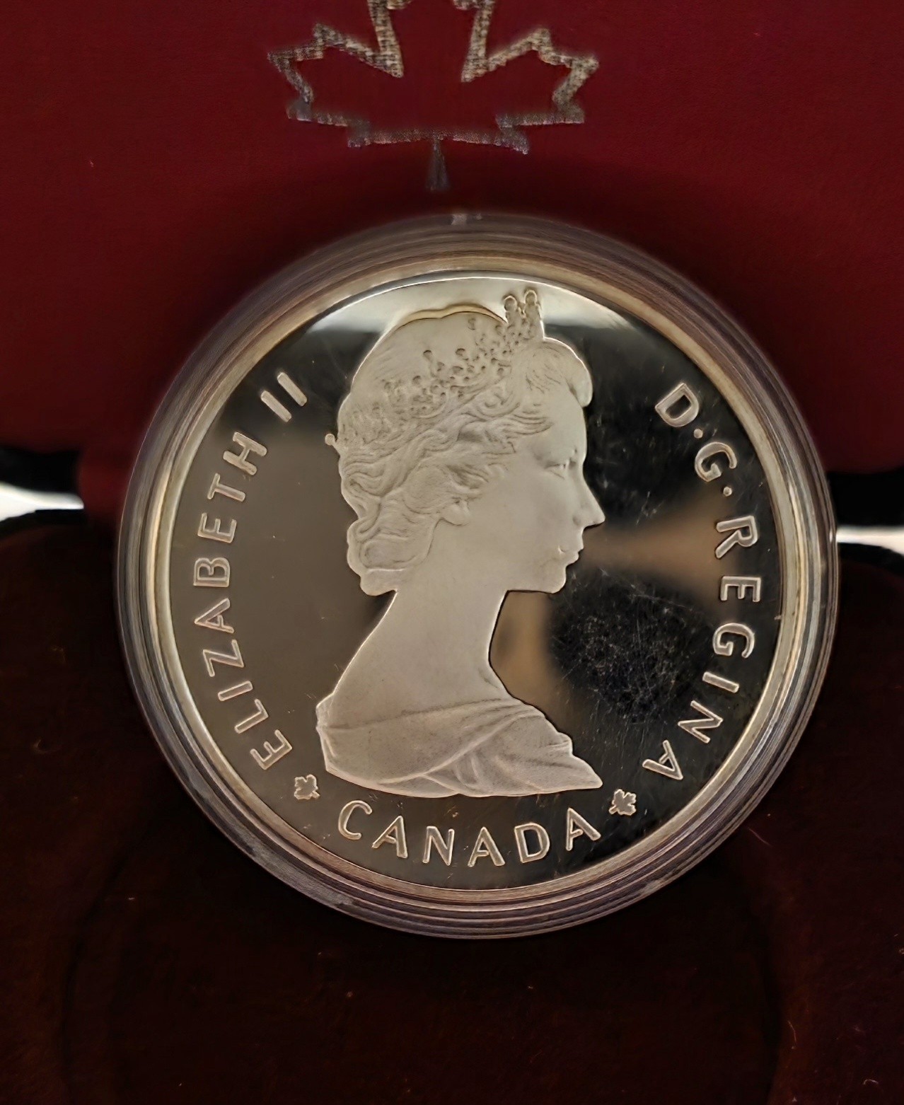 1985 Canada Silver Dollar Proof (National Parks Moose w/OGP and COA)