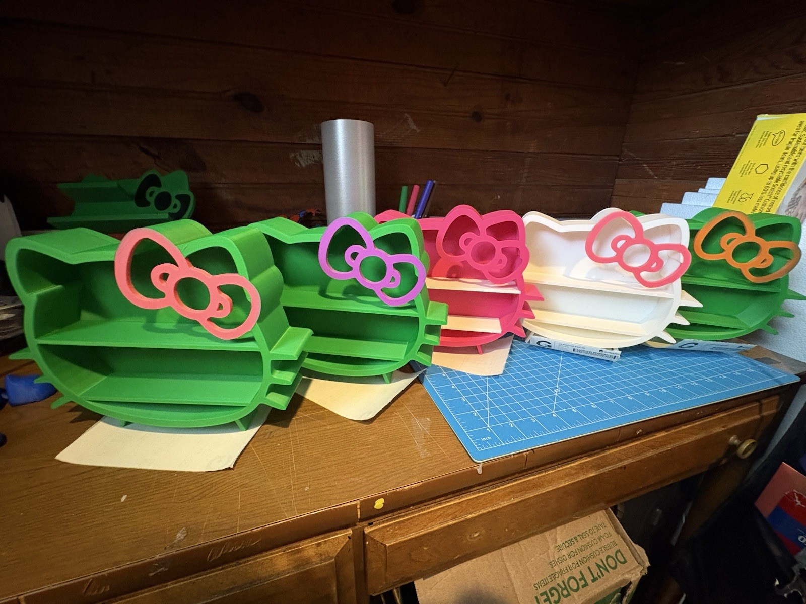 Hello Kitty Inspired Organizer Shelf – Cute Mini Display Stand with Bow