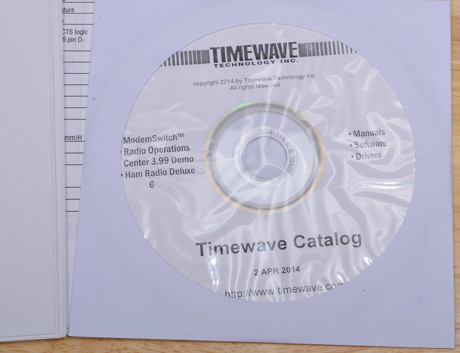 TIMEWAVE NAVIGATOR DOCUMENTATION  MANUALS ON CDROM SOUND CARD INTERFACE SOFTWARE