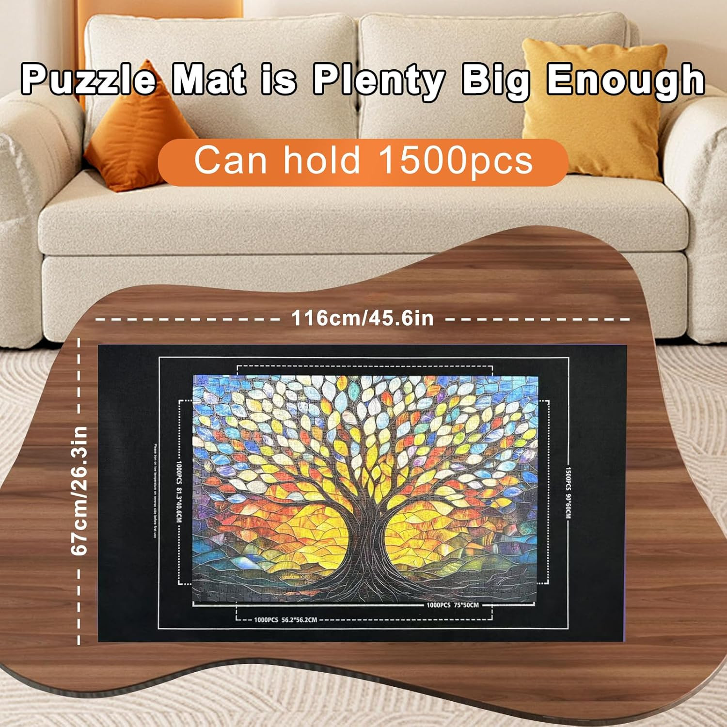 Puzzle Mat Rollup for Jigsaw Puzzles Storage Matt Roll up Puzzle Board Saver wit