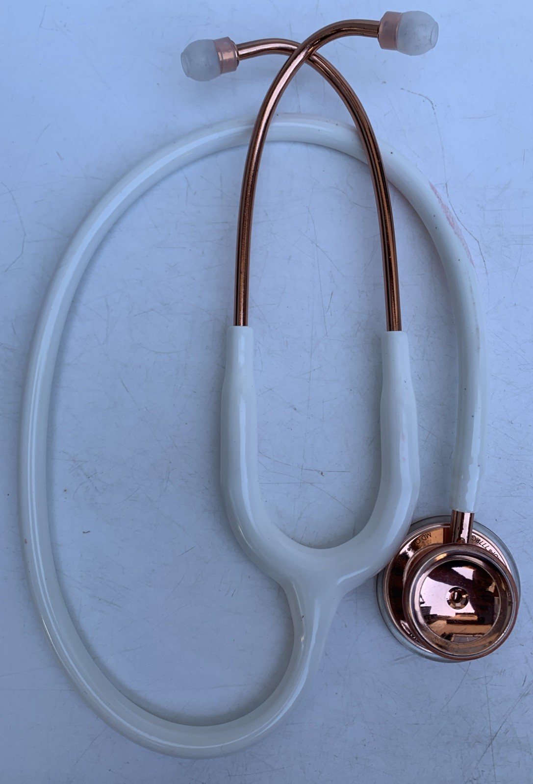 MDF Rosegold MD One Stainless Steel Stethoscope, Adult, White Tube, Rosegold ...