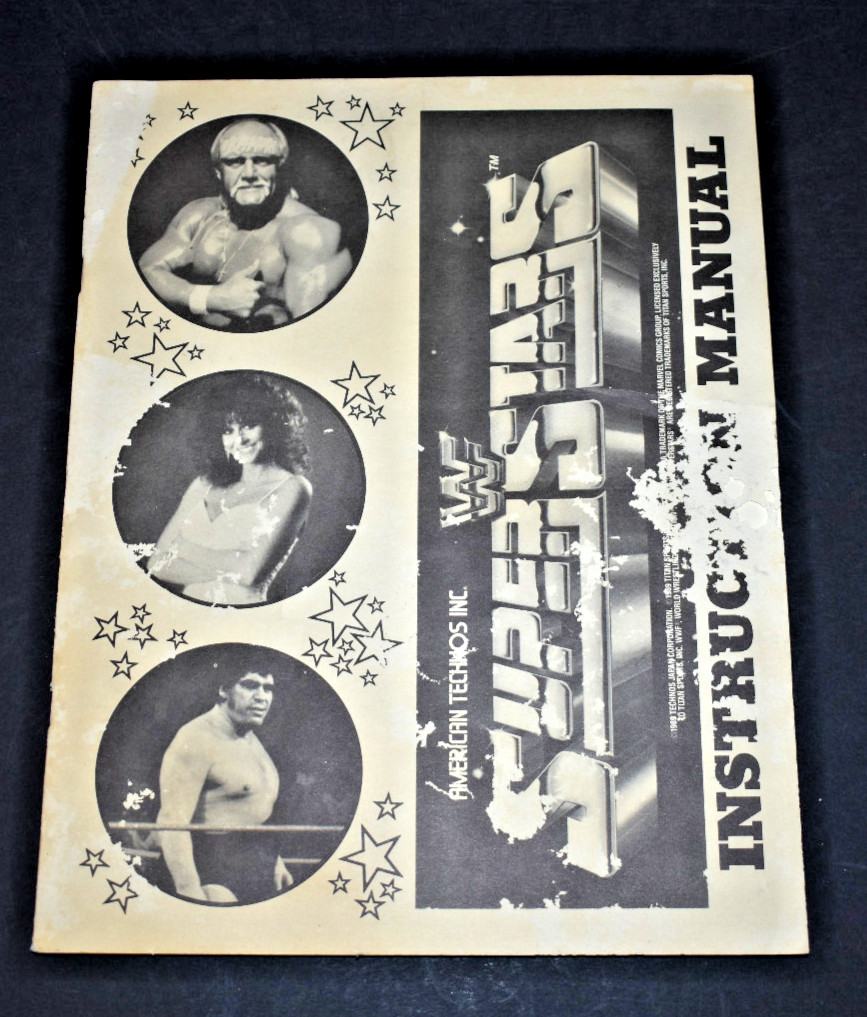 Vtg. 1989 American Technos WWF SuperStars Arcade Game Instruction Manual