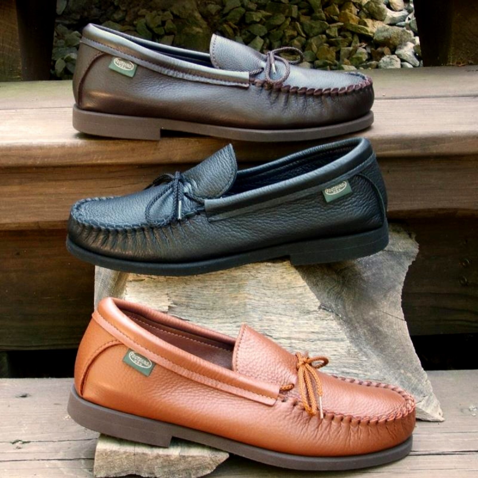 Mens Classic Rubber Sole Shoes - 3 Colors - Made To Order In USA