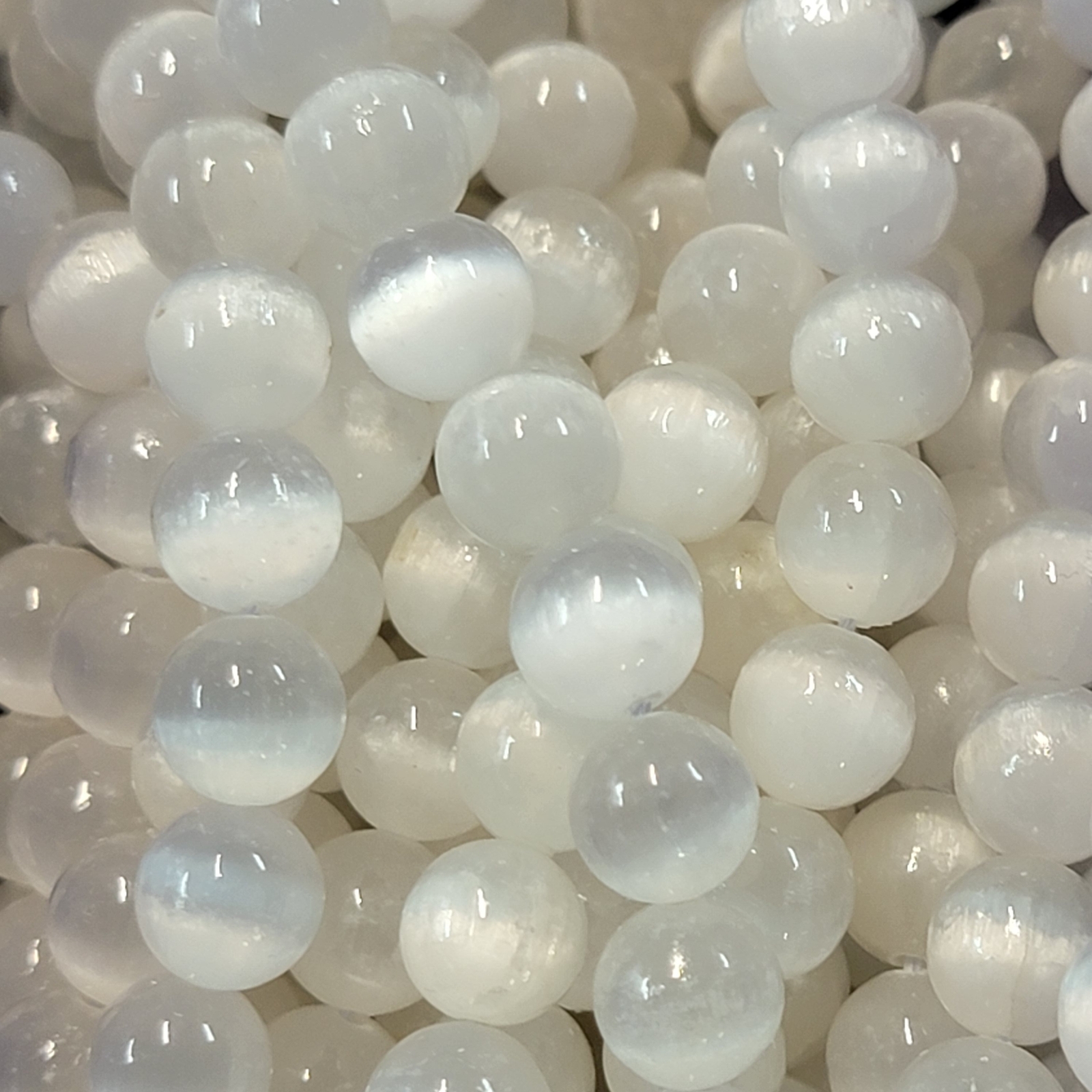 Selenite Gemstone Beads White Natural Smooth Round Stone Beads 6mm 8mm 10mm
