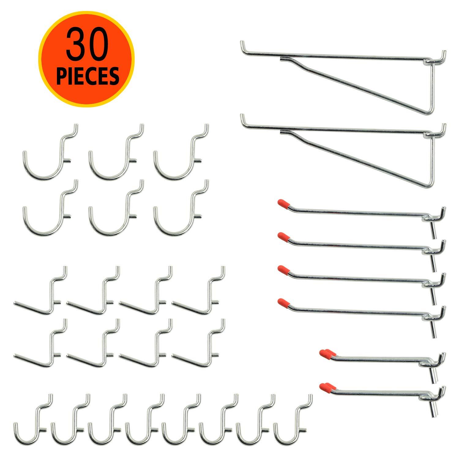 30pc Heavy Duty Pegboard Hooks Set Peg Board Hook Assortment And Accessories For