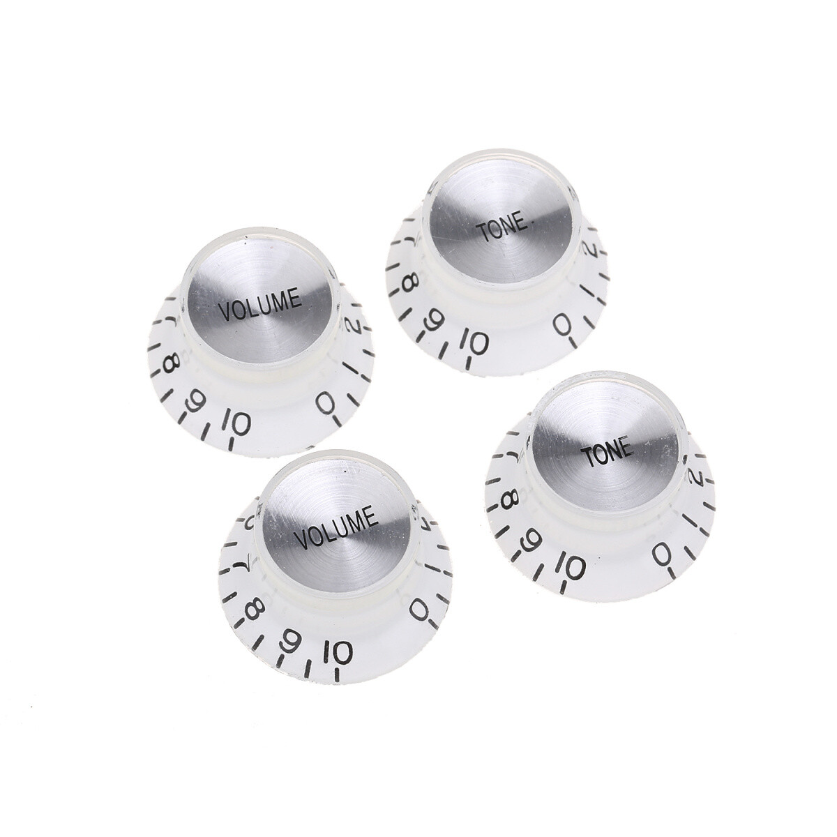 Musiclily Pro White Imperial Inch Guitar 2 Volume 2 Tone Knob For US Les Paul SG