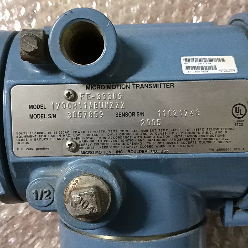 Micro Motion 1700R11ABUHZZZ Flow Sensor Used 1PCS