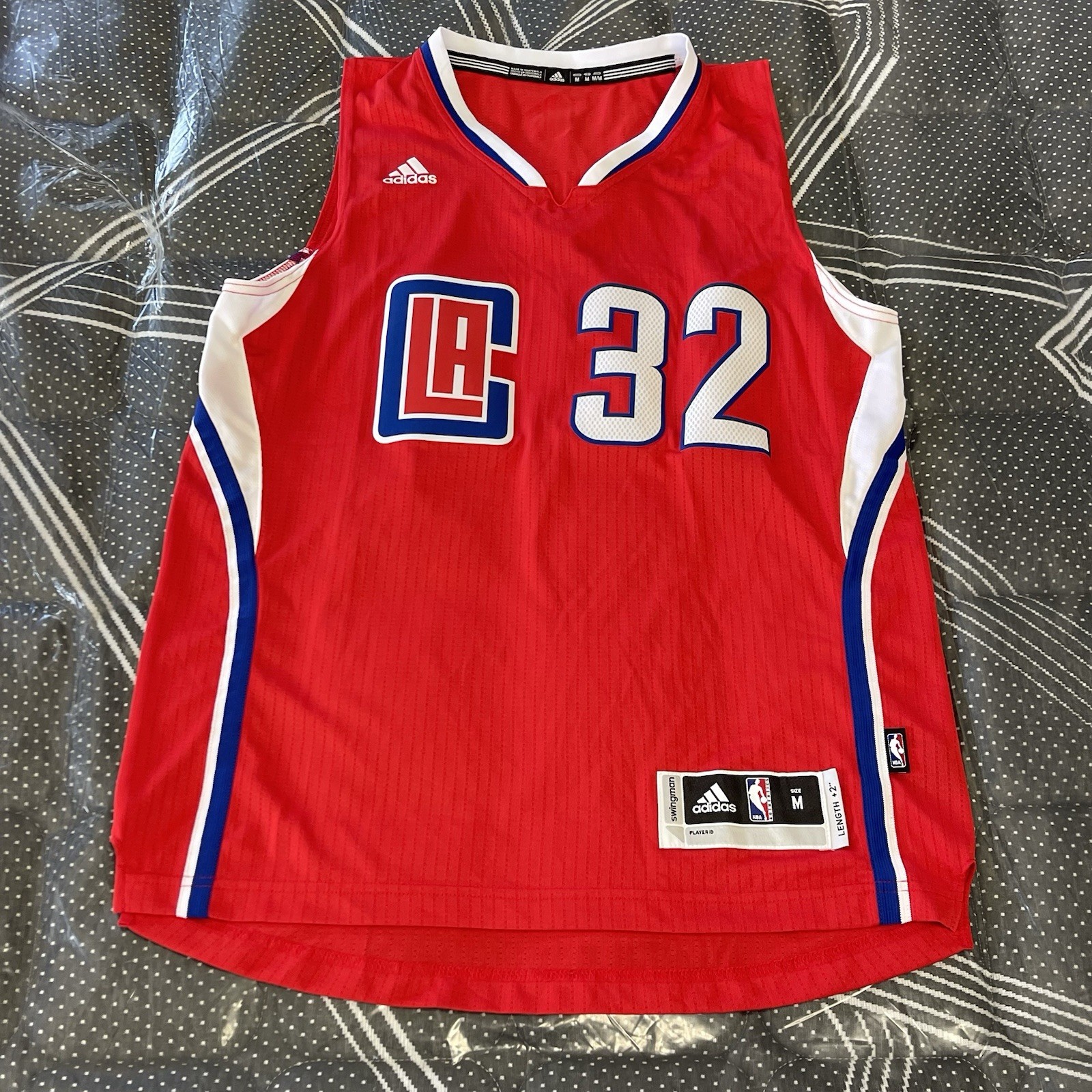 Adidas LA Clippers Swingman Jersey Blake Griffin 32 Medium Red NBA Length +2”.