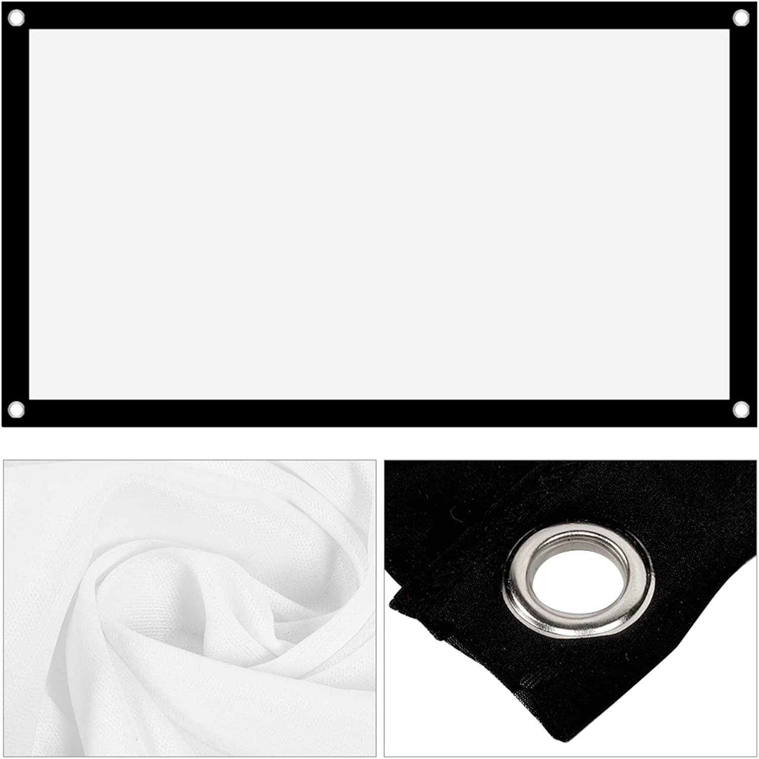 Projector Screen, 40Inch Portable Screen, Foldable Washable Non Crease Design, W