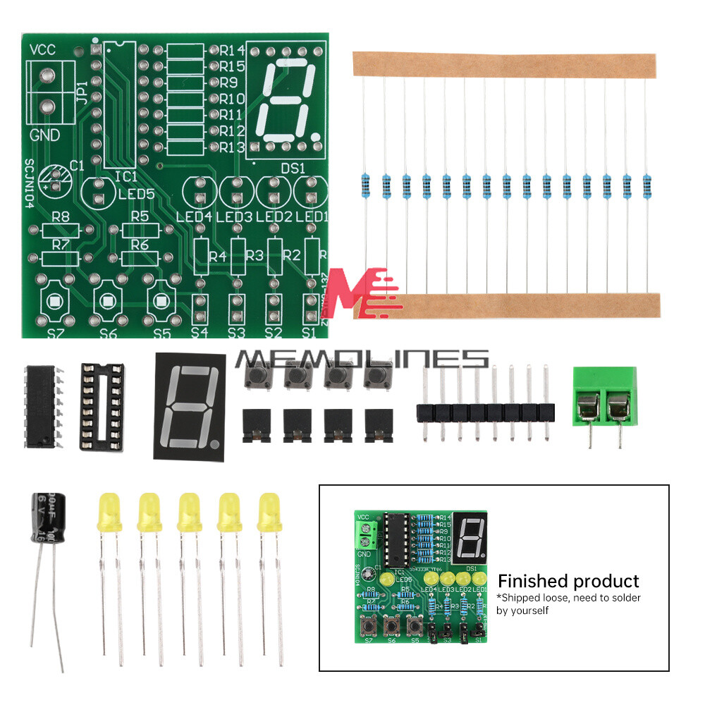 DC 5V DIY LED Decoding Display Electronic Parts DIY PCB Soldering Practice Kit
