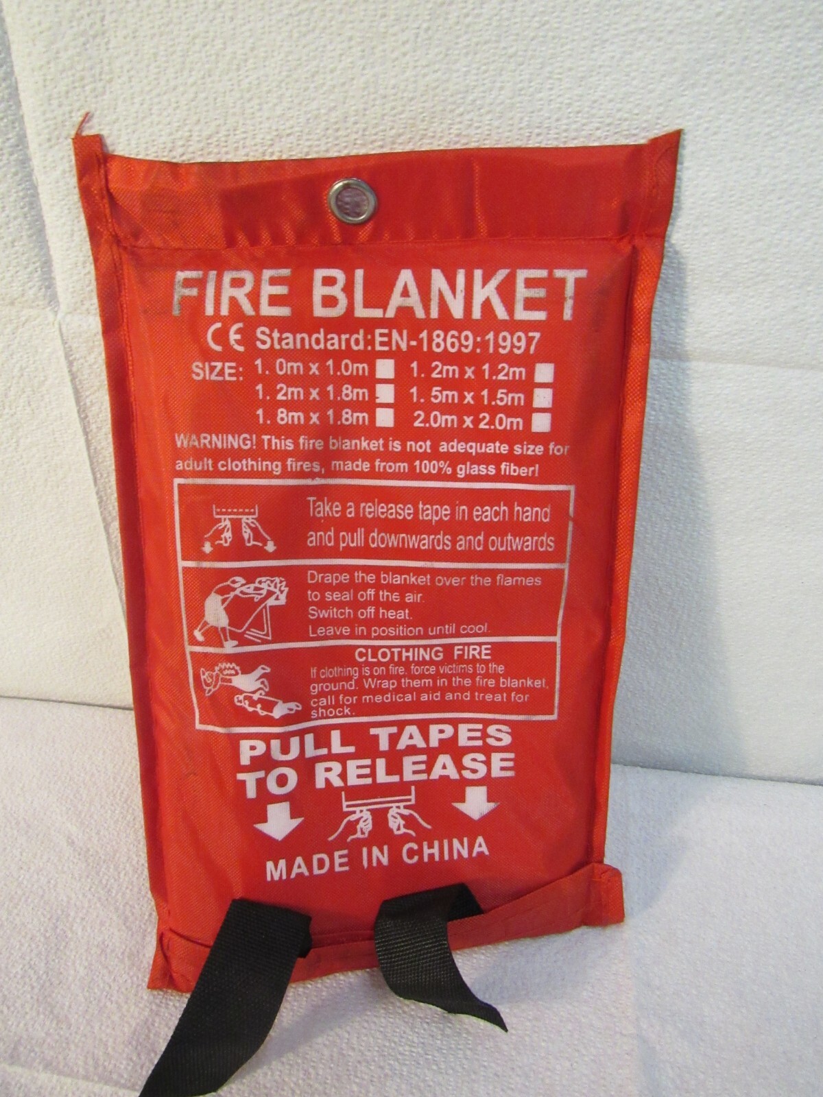 FIRE BLANKET STANDERD EN-1869:1997 1.0M X 1.0M