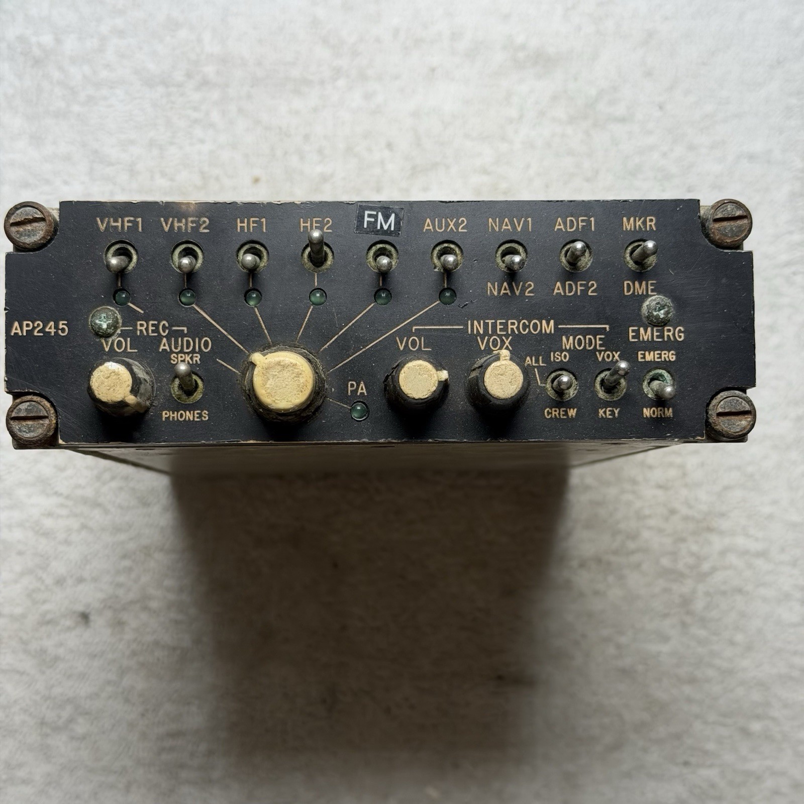 Western Avionics AP245 Audio Panel 245-0-00 W/ Mods 1-7