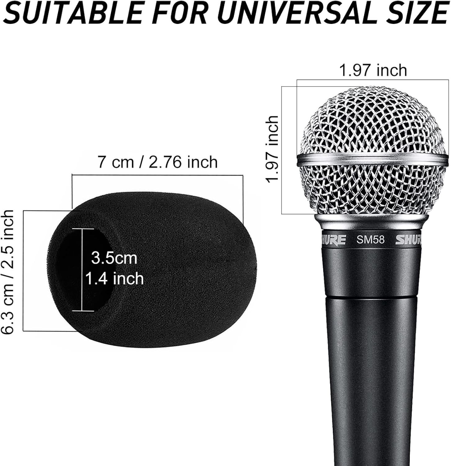 Convenient 5 Pack Foam Mic Covers - Sanitary Protection for Performers