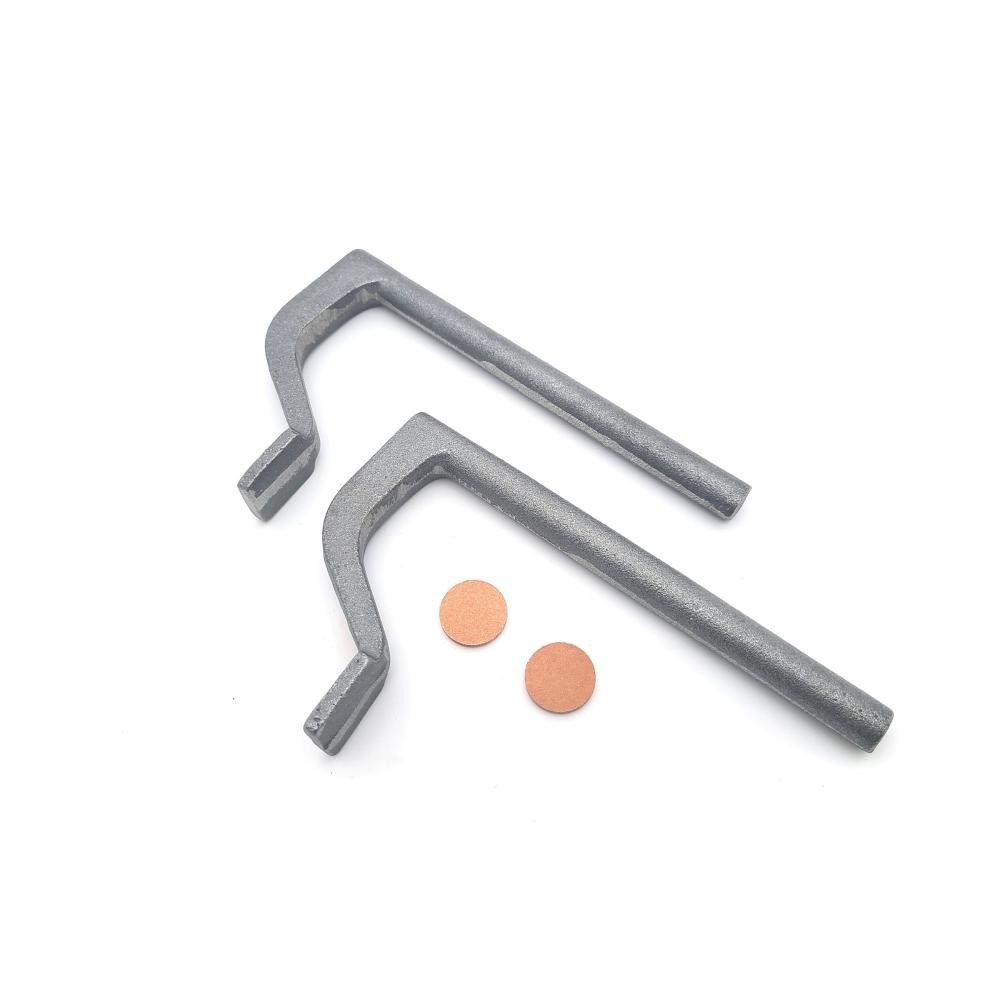 Taytools Workbench Holdfast with Leather Pad Ductile Cast Iron 2-Pack
