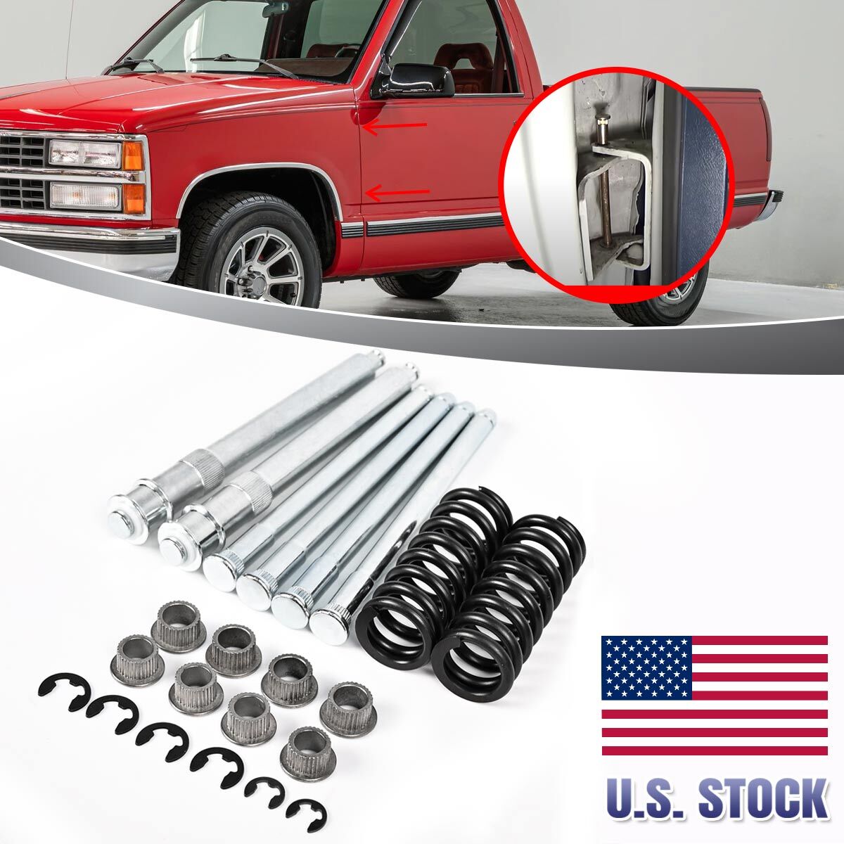 New Set Door Hinge Repair Kit For Chevy GMC Truck 88-98 for Suburban 92-99 Front