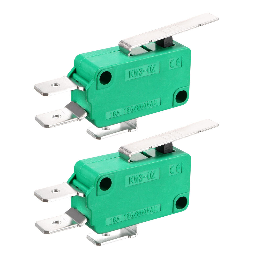 2pcs KW3-OZ 16A 125/250VAC SPDT NO NC Hinge Lever Type Micro Limit Switches