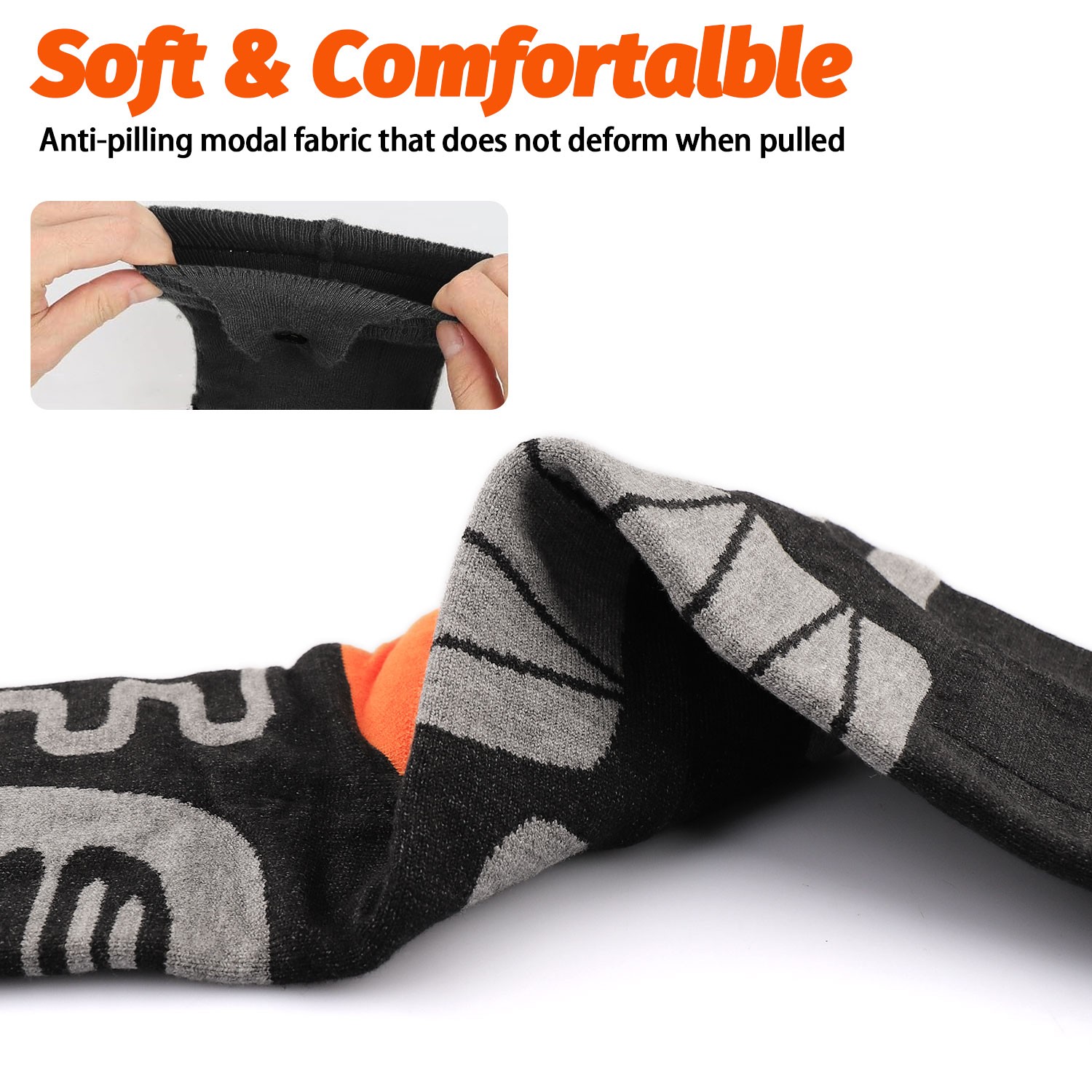 5000mAh Rechargeable Electric Heated Socks APP Control for Men Women Winter