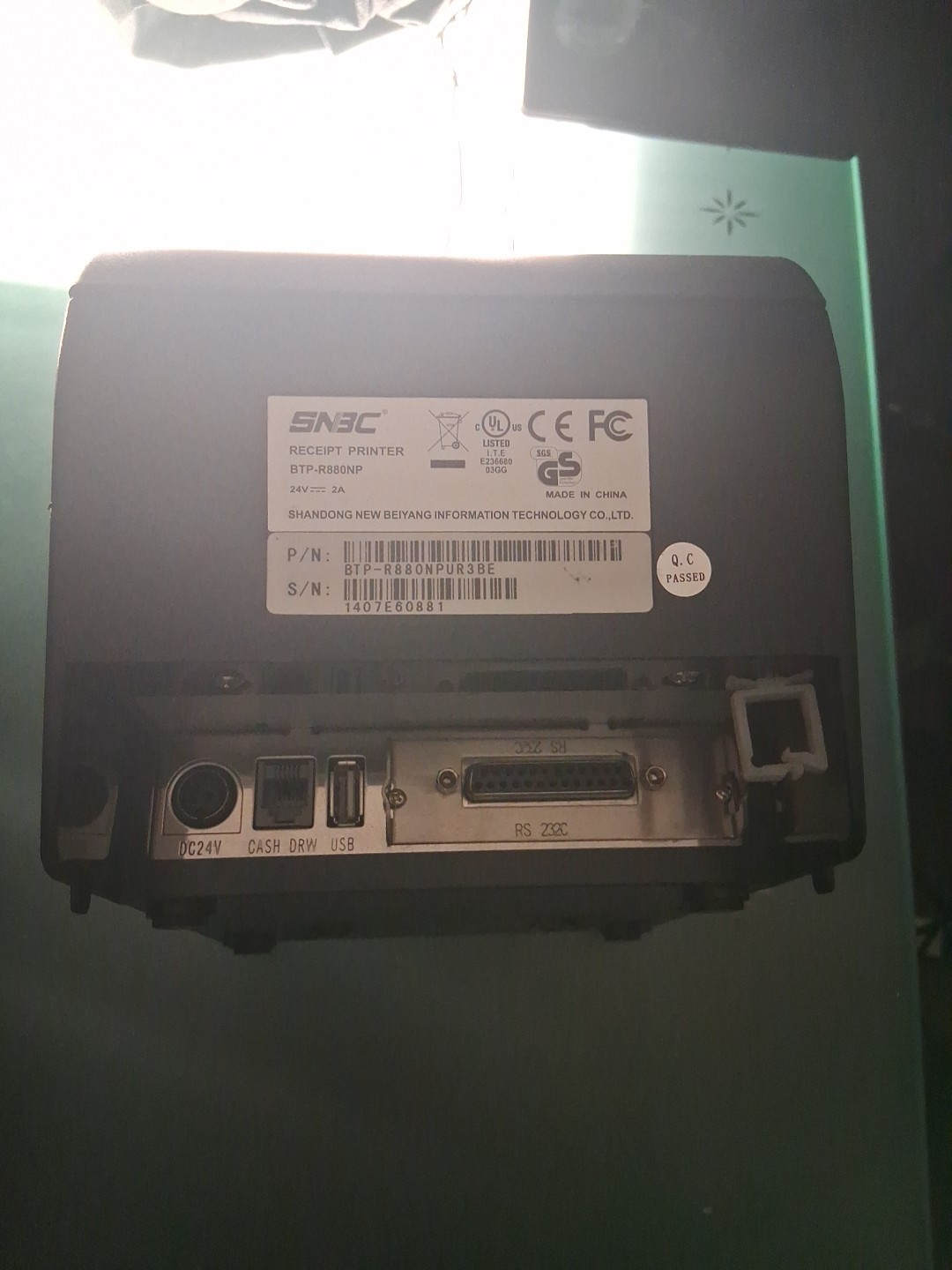 SNBC BTP-R880NP POS Receipt Printer - Black
