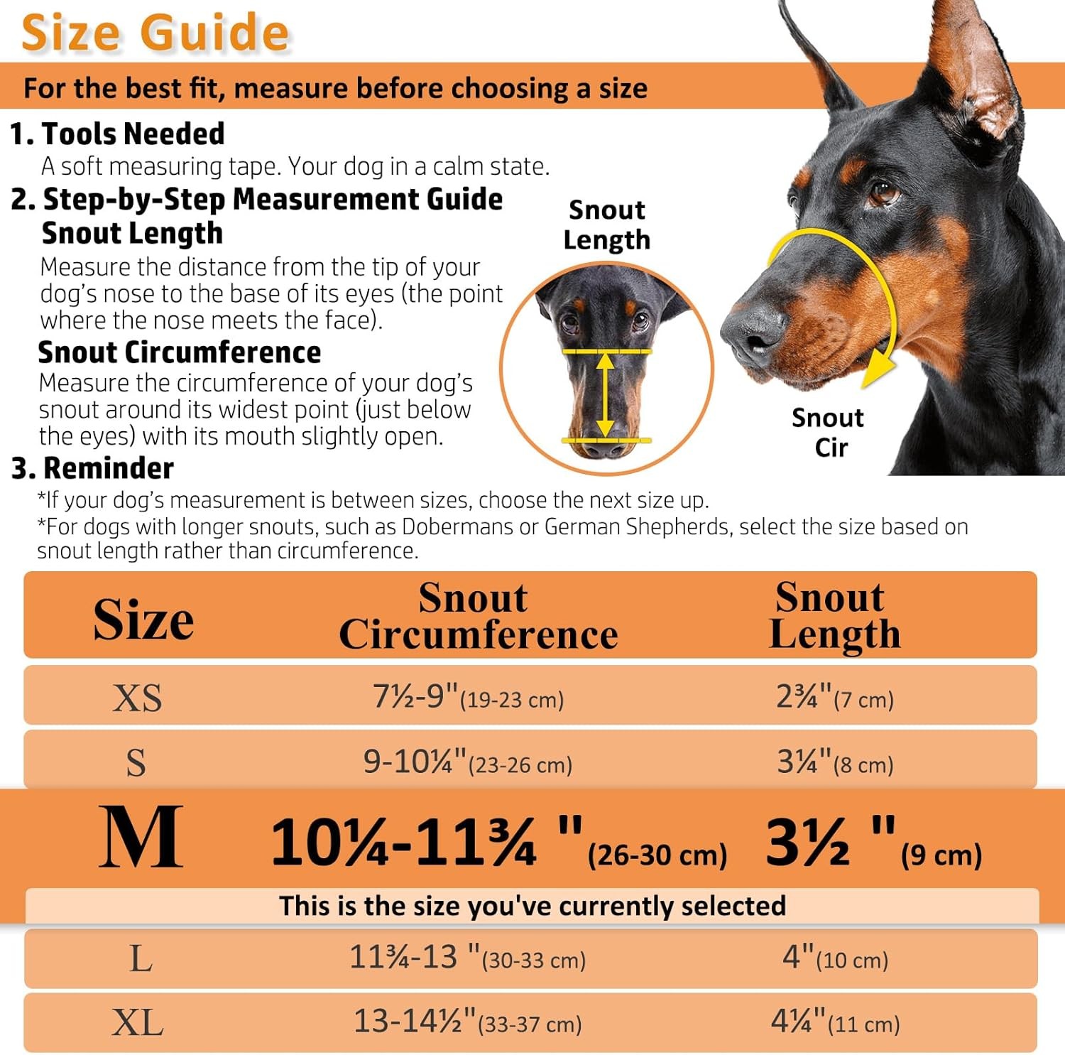 BARKLESS Dog Muzzle, Basket Muzzle for Biting, Chewing and Medium, Brown
