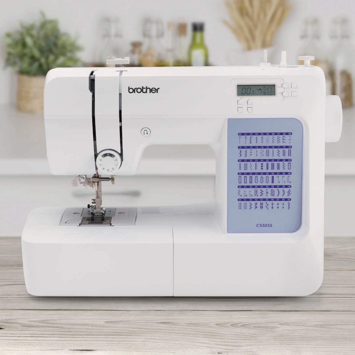 CS5055 Computerized Sewing Machine, 60 Built-in Stitches, LCD Display, 7 Include