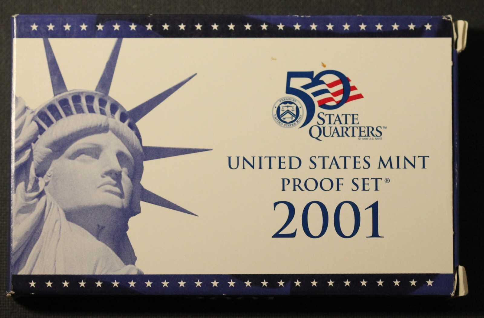 2001 United States Mint Proof Set w/ Box & COA 10 coins
