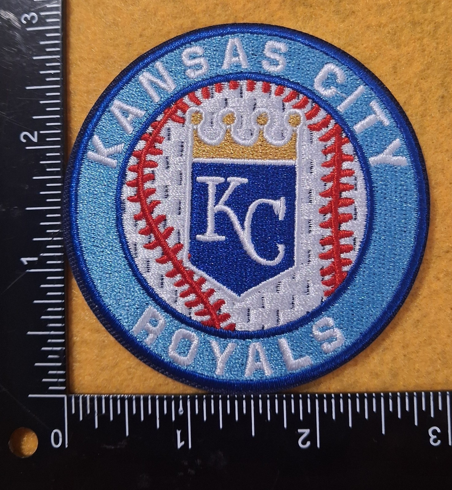 KANSAS CITY ROYALS EMBROIDERED BASEBALL IRON ON PATCH 001