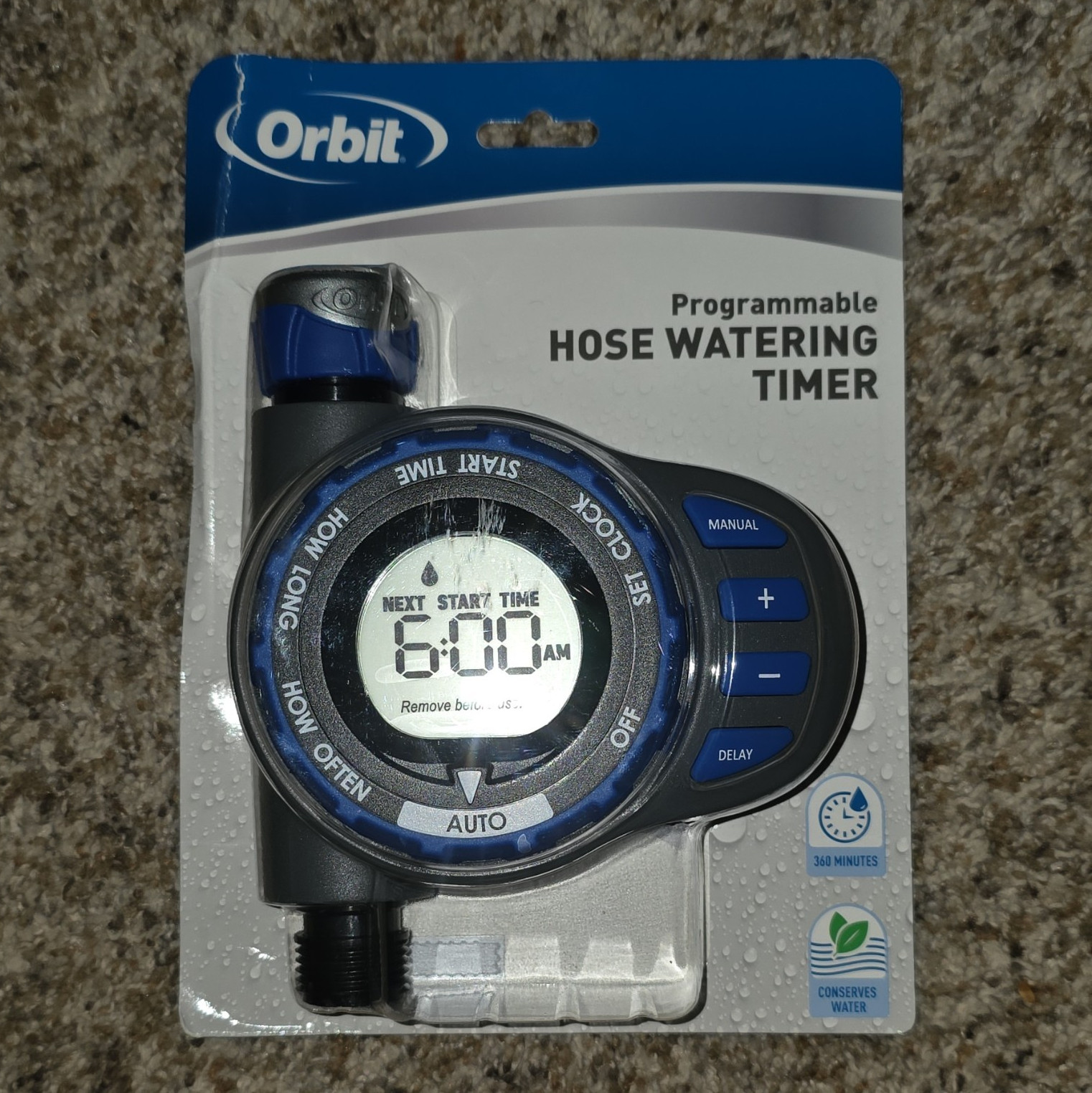 Orbit 1-Outlet Programmable Digital Hose Timer w/ Rain Delay 28235-03