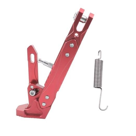 Motorcycle CNC Aluminum Kickstand Adjustable Foot Support For 200-260mm red