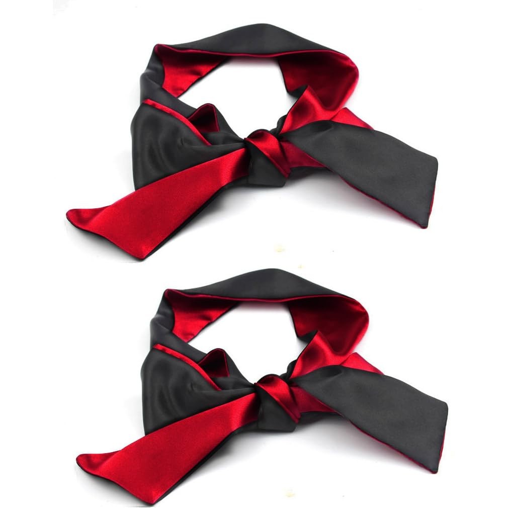 Sexy Ladies 2PCS Adult Play Satin Blindfold Christmas Halloween Cosplay Eyes ...