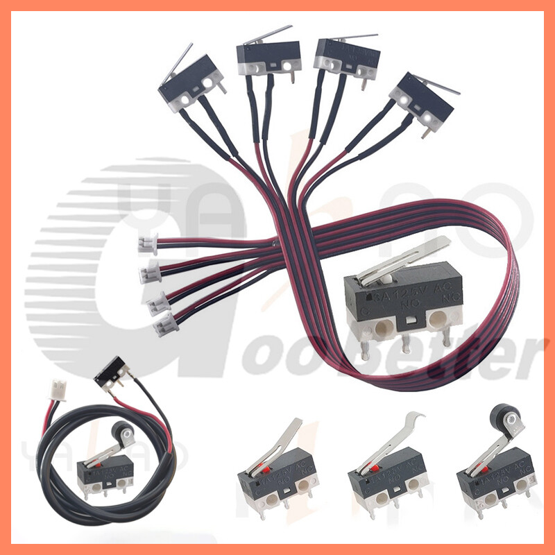 Mini Micro Limit Switch With Cable Wire , Long Lever Snap Action Limit Switches