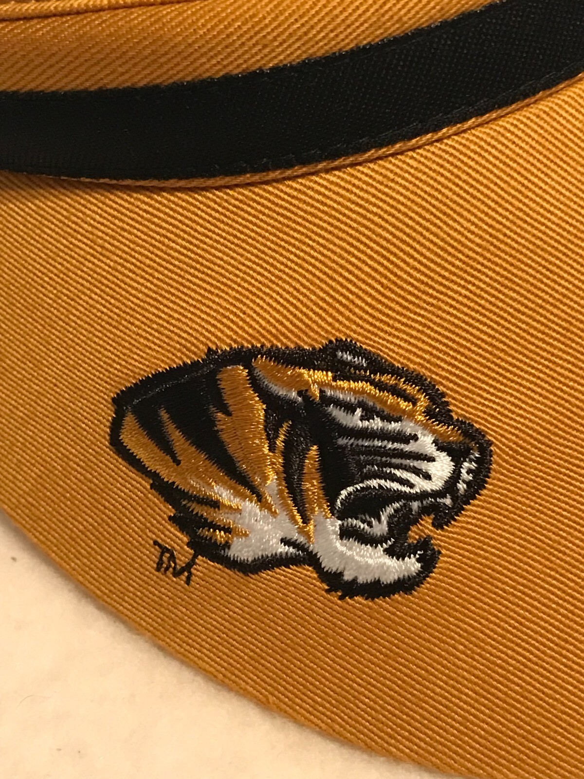 Russell Athletic University of Missouri Tigers Embroidered Visor Gold NEW