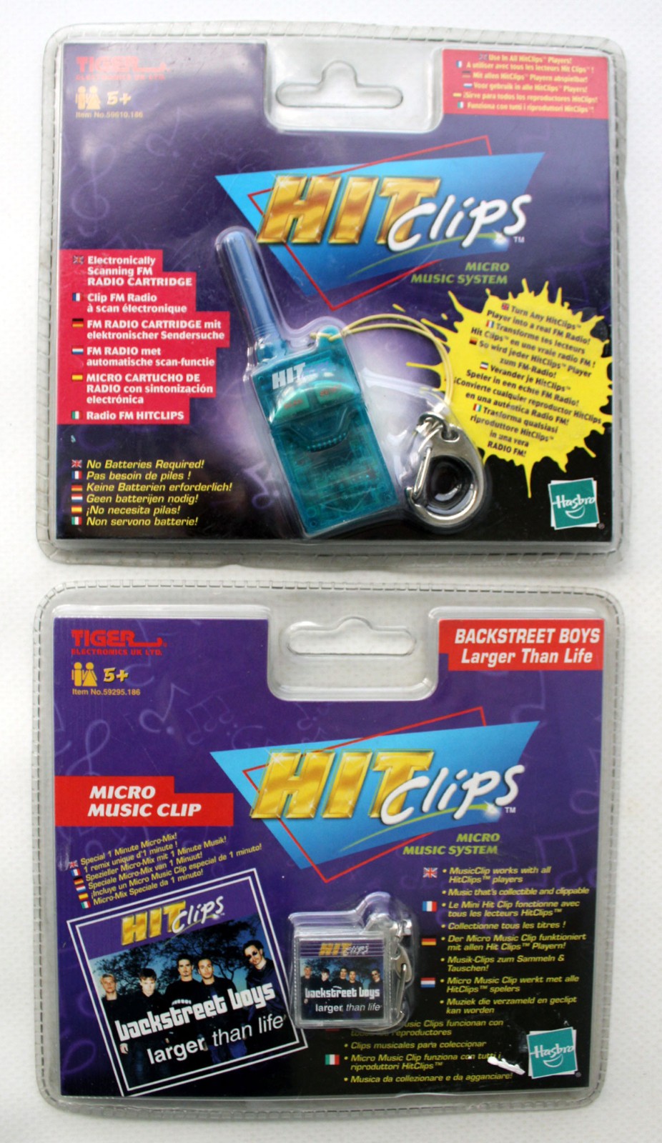 2002 HIT CLIPS BACKSTREET BOYS LARGER THAN LIFE MICRO MUSIC CLIP + FM HASBRO NEW