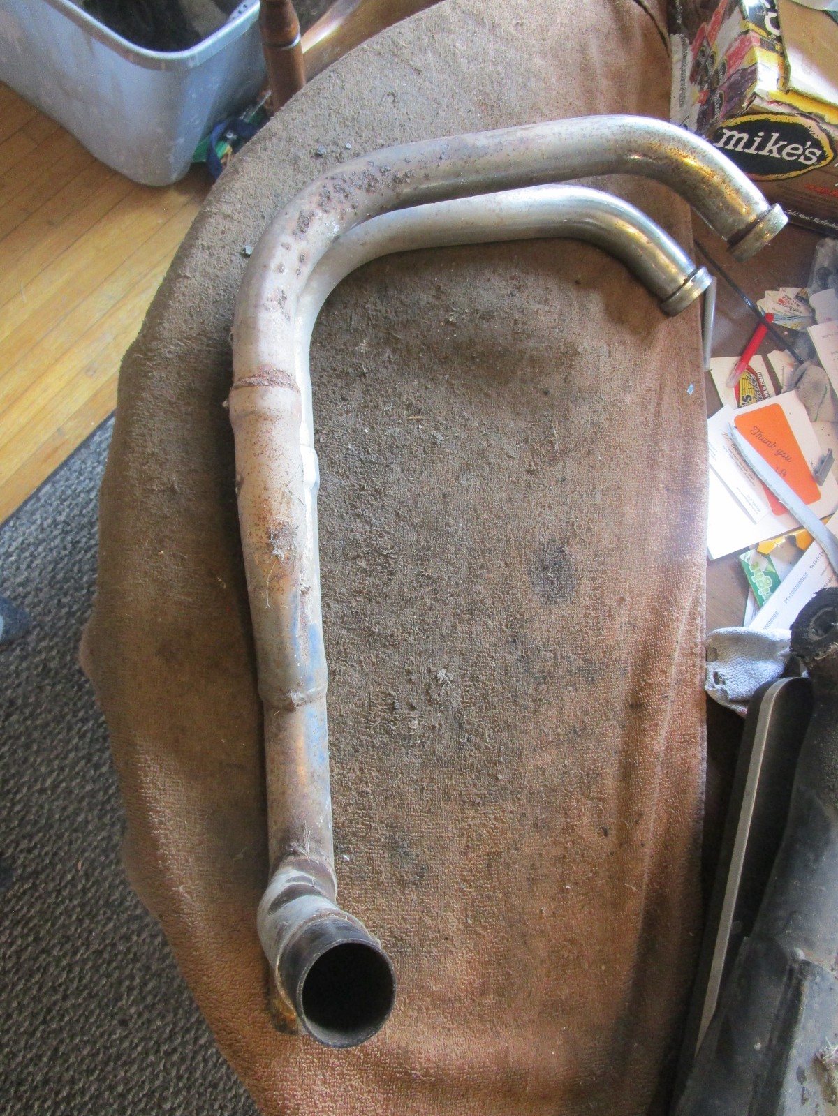 1992 Kawasaki ZG1200 ZG 1200 right exhaust header head pipe