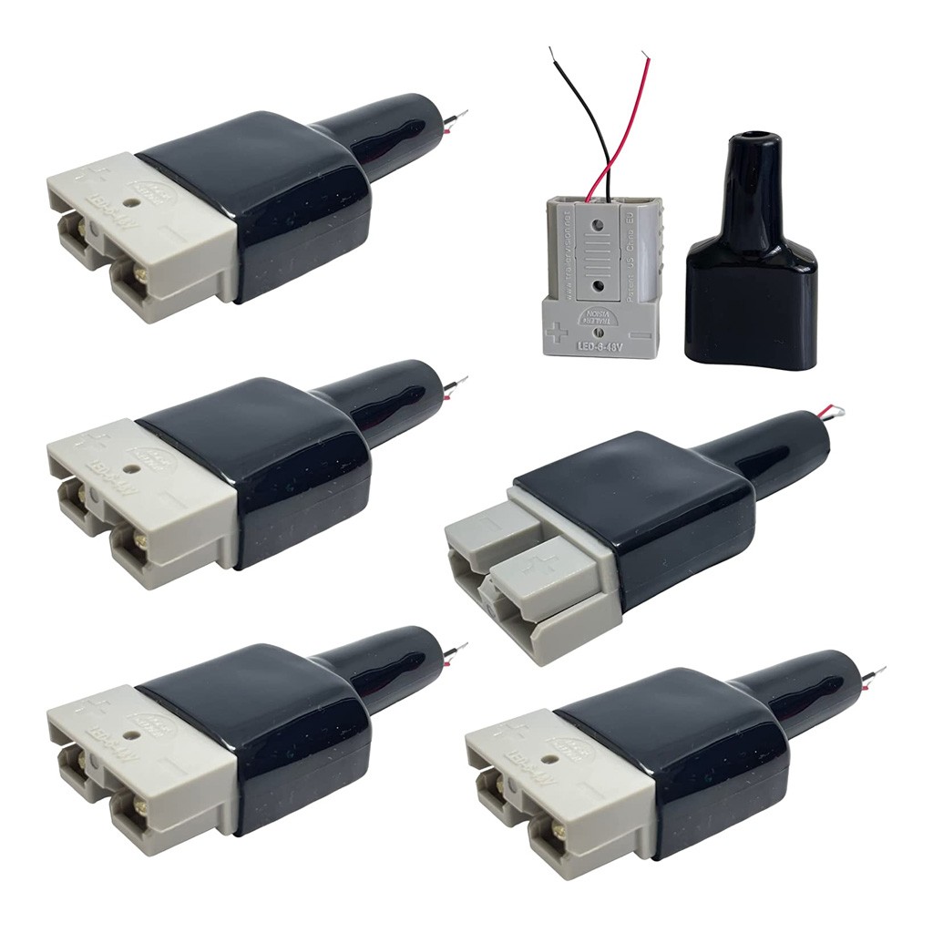 50a Anderson Style Connector and Boot No Crimp / Solder 6pc Pack