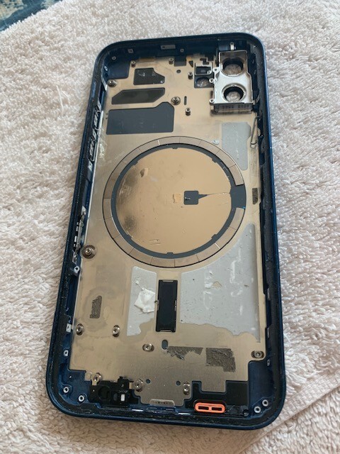 Apple iPhone 12 rear back housing glass chasis blue (C)
