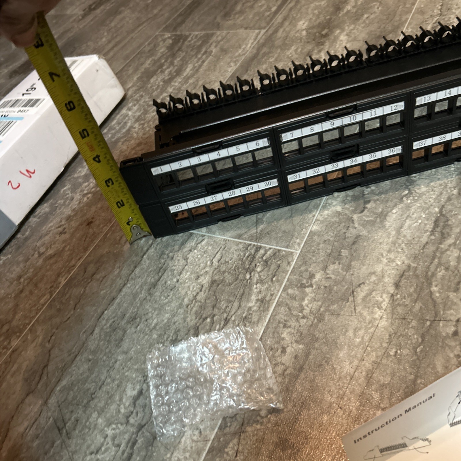 New Everest Media Solutions 48 Ports UTP Keystone Patch Panel 4 19” 2U. 1 Pack