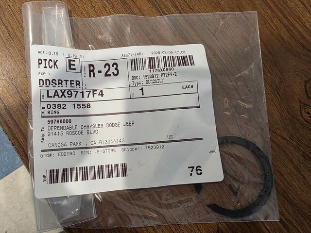Genuine Mopar Snap Ring 3821558