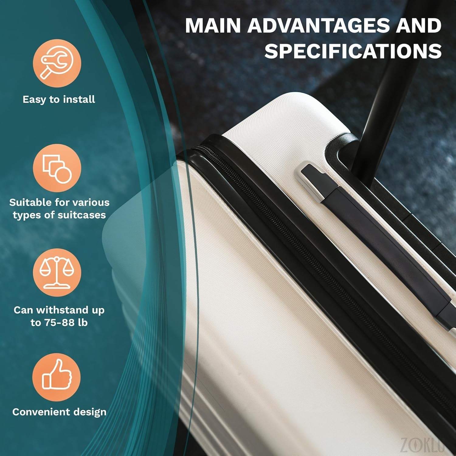 2 Pcs Luggage Handle Replacement – Durable Suitcase Handle Replacement with S...