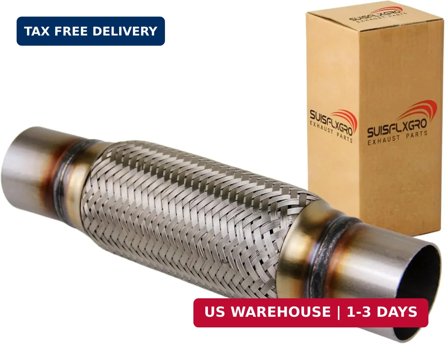 Exhaust Flex Pipe Universal Type 100% Stainless Steel For Heavy Duty and Cars (1
