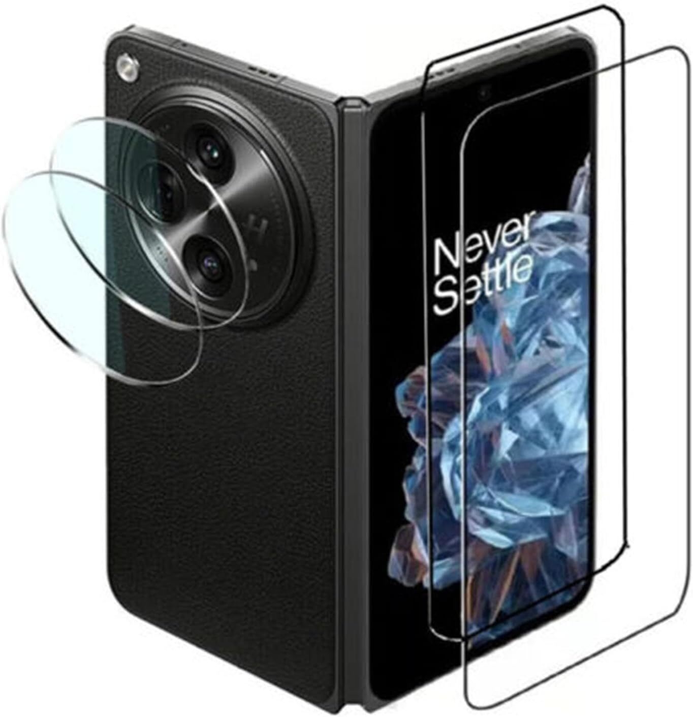 2 Pack For OnePlus Open Tempered Glass Front Screen Protector / Camera Protector