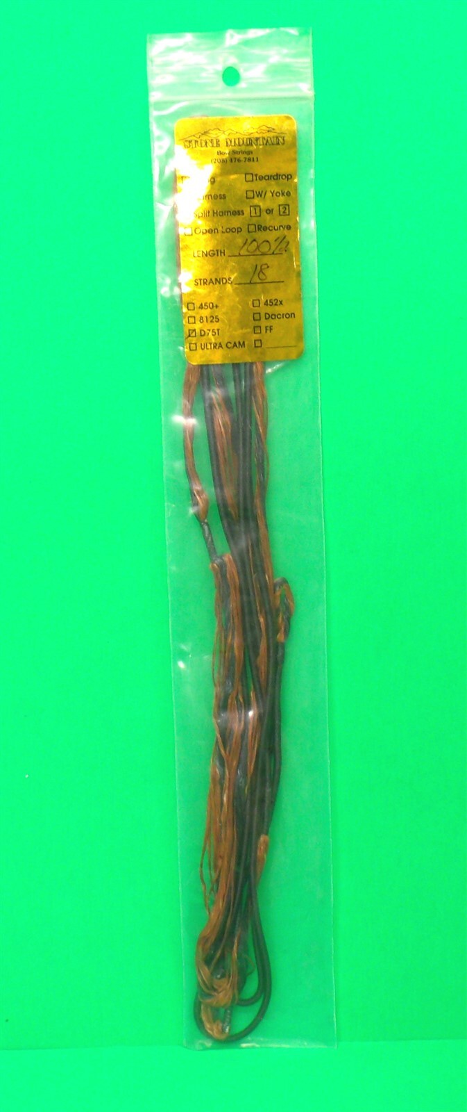 New Stone Mountain Replacement String for Solo Cam & One Cam Bows 100 1/2" D75T