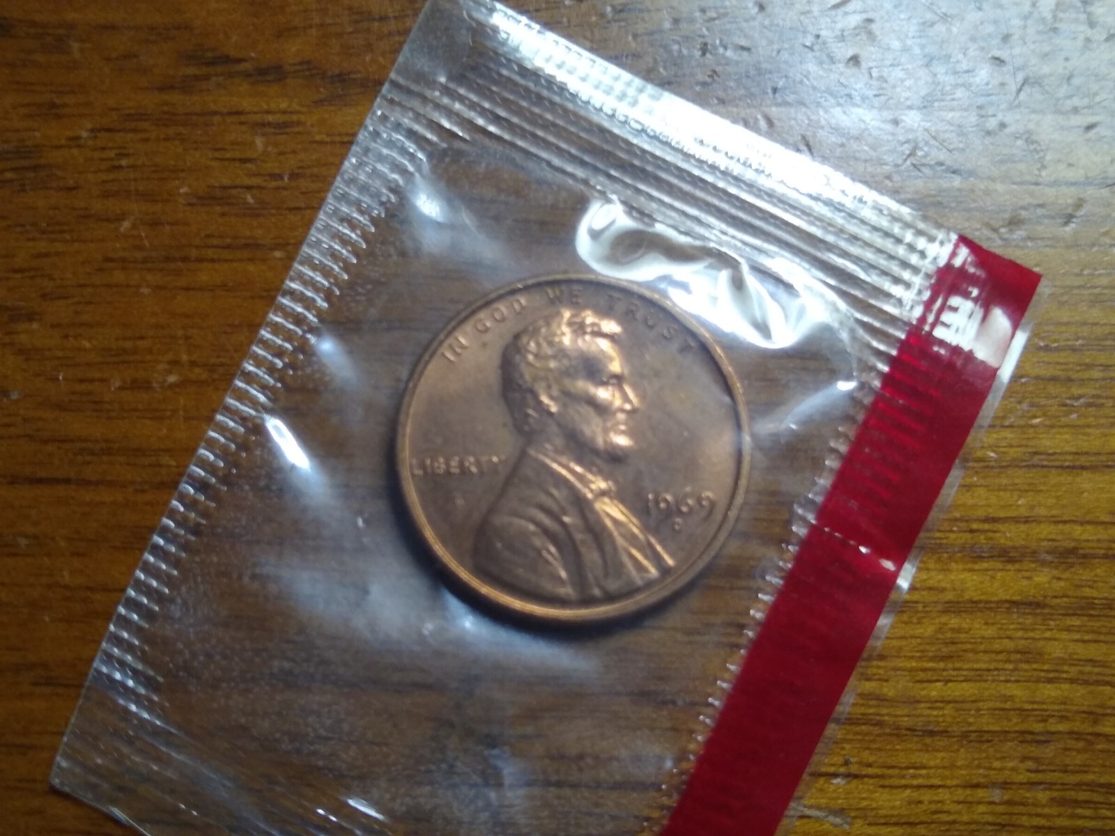 1969-D Lincoln Cent Uncirculated (In Cello)