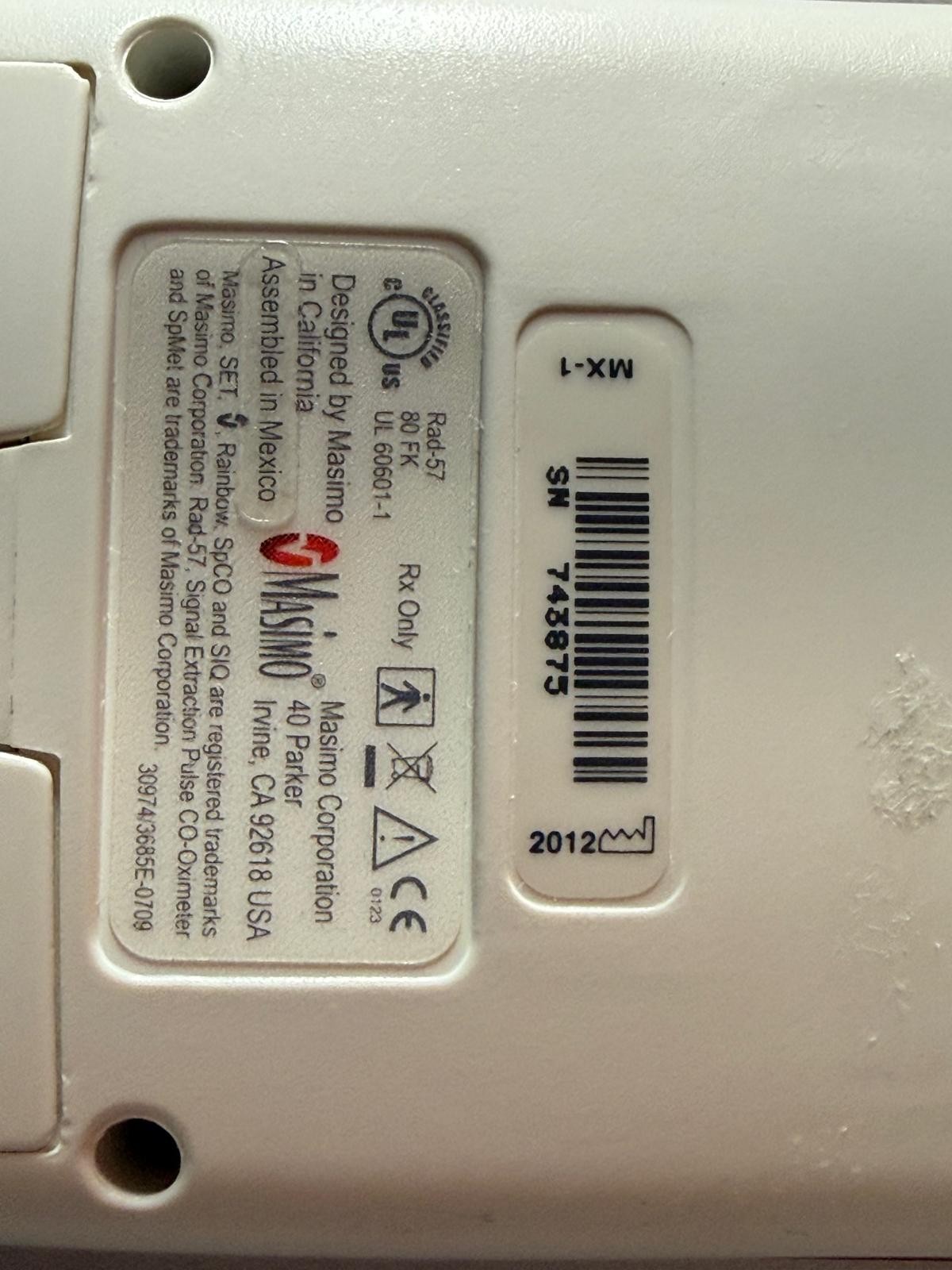Masimo Rad-57 Pulse Oximetry