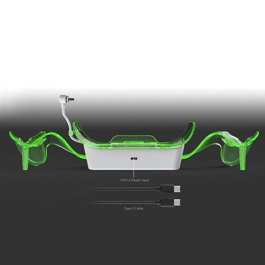 VR Headset LED Charging Dock Charger for Meta Quest 2/3/3S VR Controller Stand