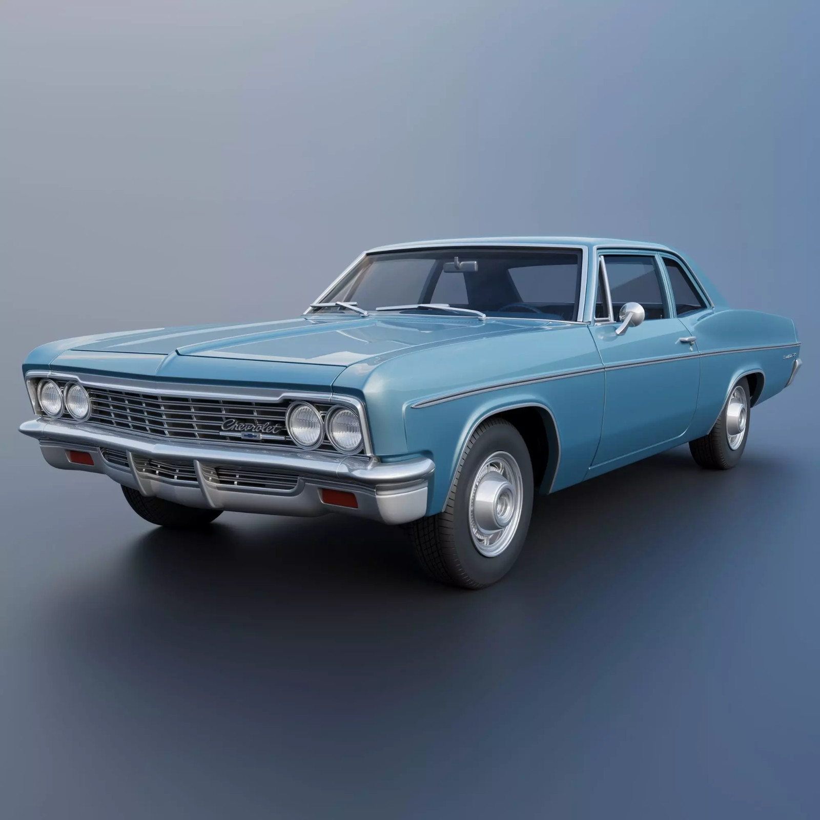 1/25 resin 3d printed 1966 Chevrolet Bel Air by Andrey Bezrodney