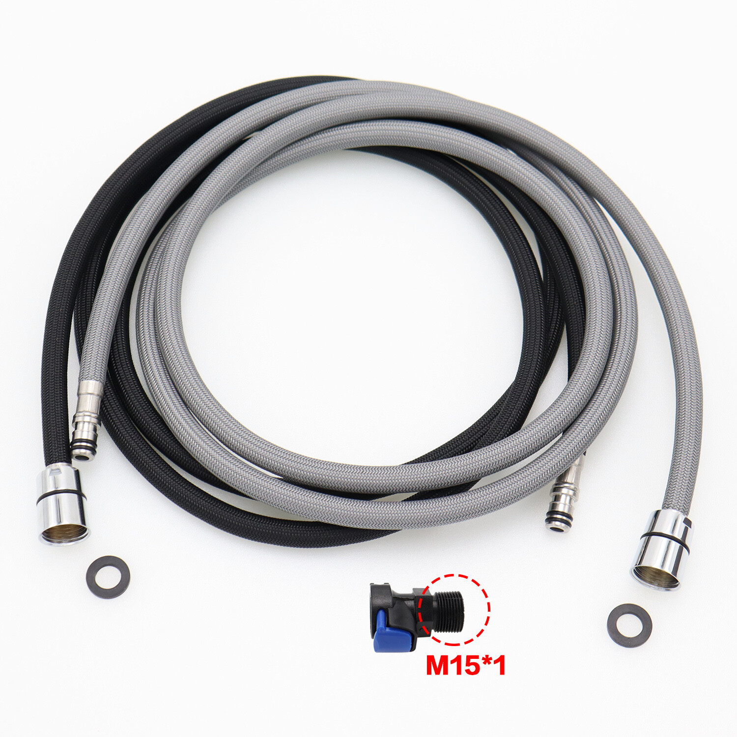 Kitchen Replacement Faucet Hose Quick Connect Pull Out Hose Nylon Hose Tube