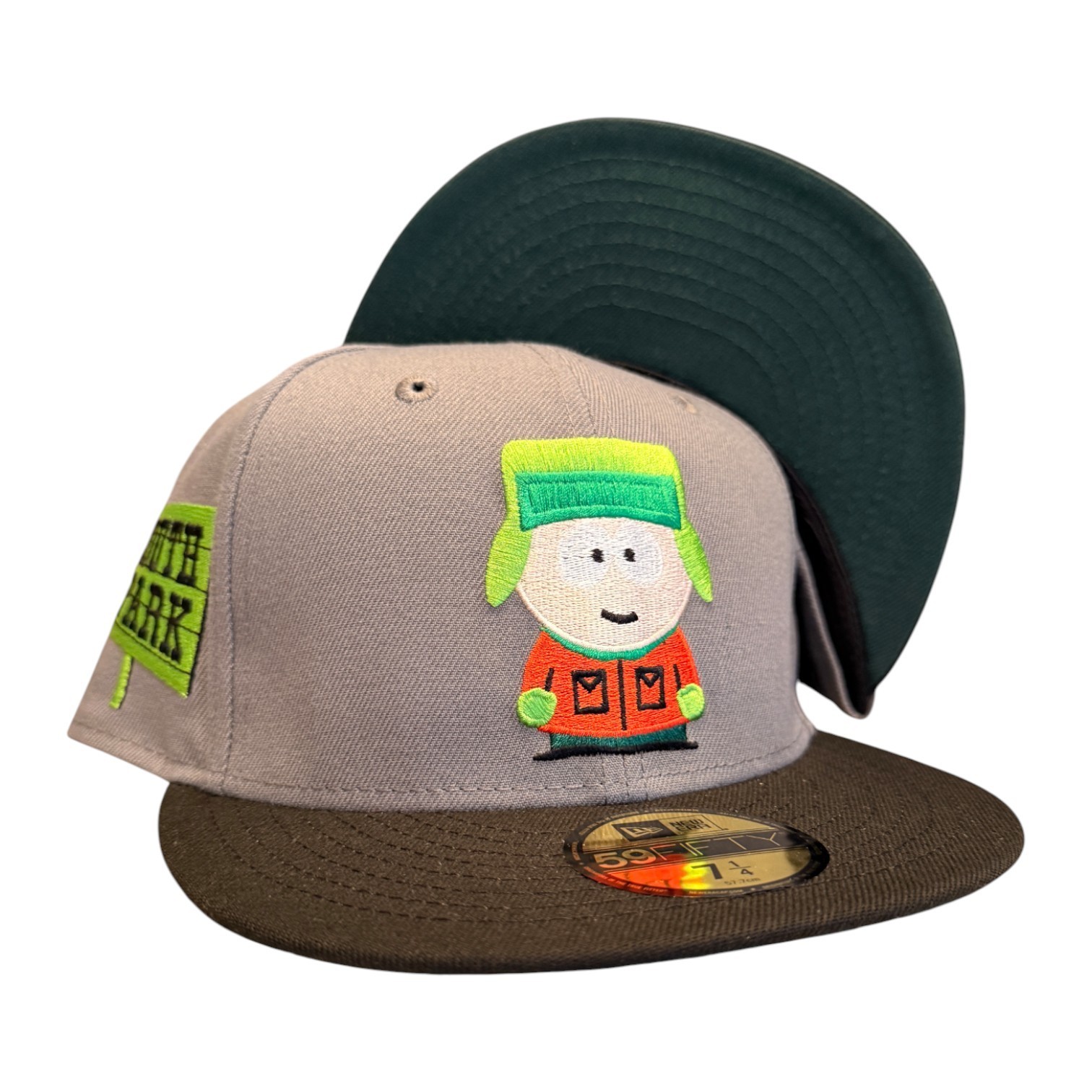 New Era South Park Collection Kyle 59FIFTY Fitted Hat Cap Gray Size 7 1/2