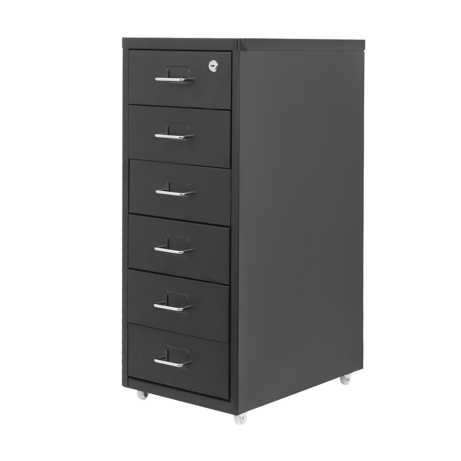 6 Tiers File Cabinet with Lock Metal Vertical Filing Cabinet for Office Home