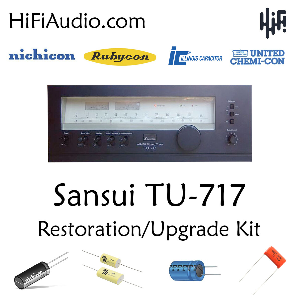 Sansui  TU-717 rebuild restoration recap upgrade kit fix repair capacitor