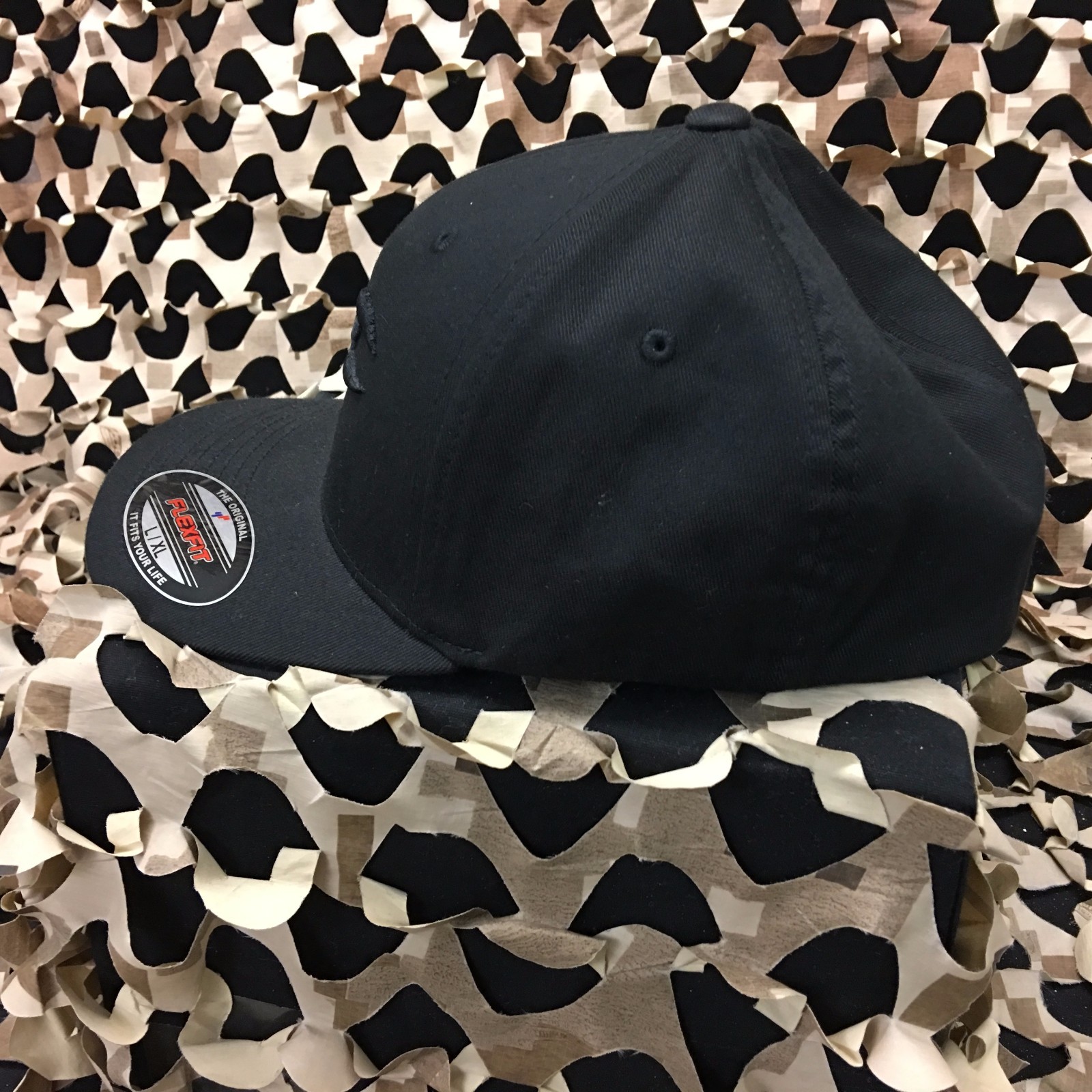 NEW Valken V Logo FlexFit Hat - Black/Black - Large/X-Large